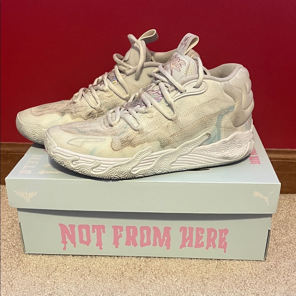 Puma Beige Textured Sneakers